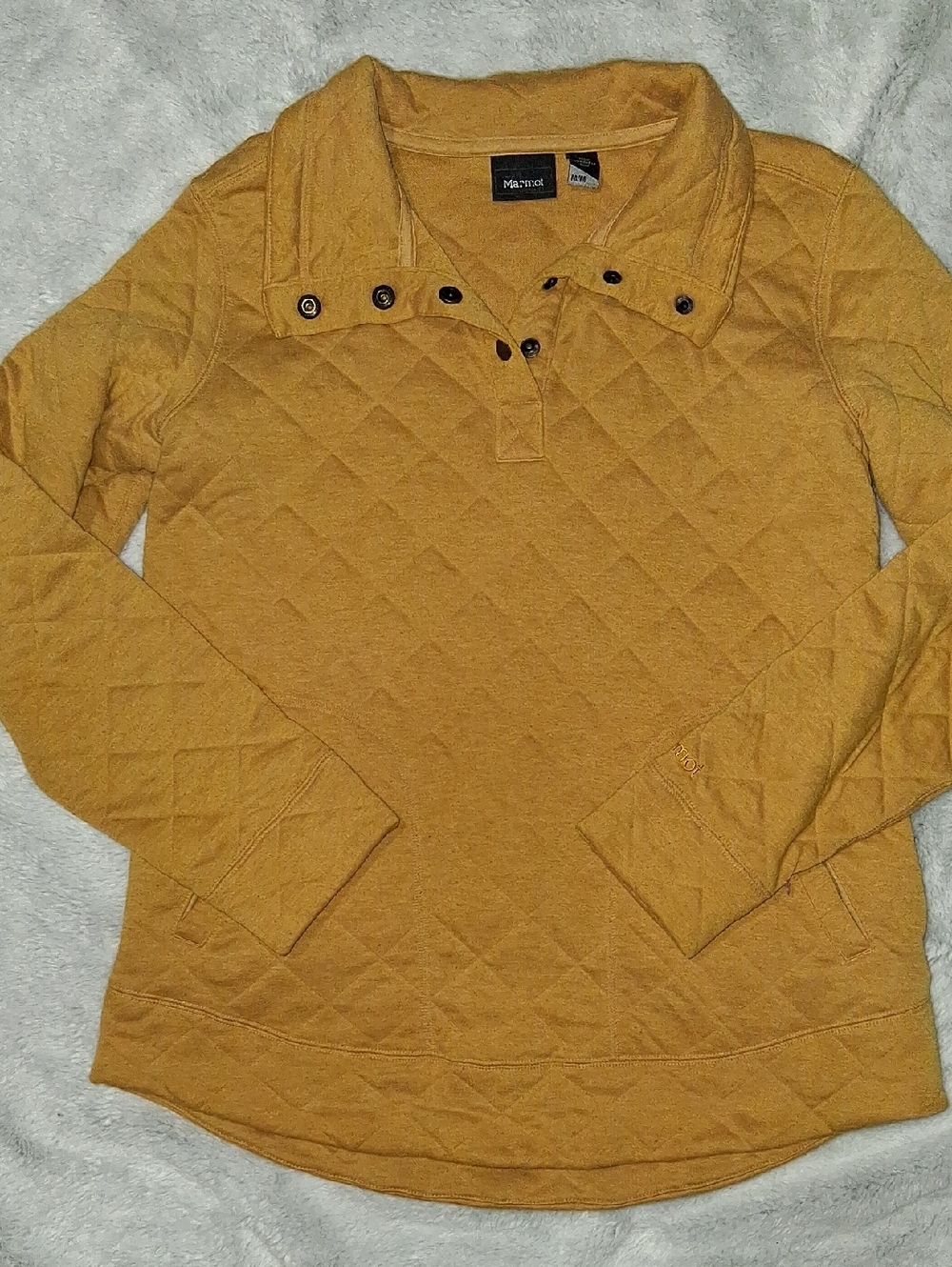 Marmot Quilted Yellow Pullover
